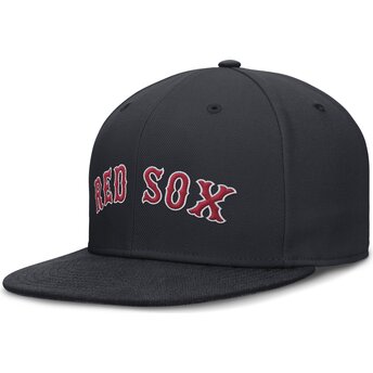 Nike Плоска Периферия Dri-Fit True Структурирана Кръгла Козирка Boston Red Sox MLB Тъмносиня Прилепнала Шапка