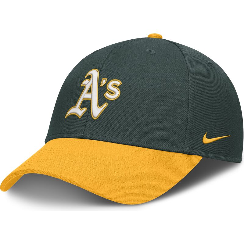 shapka-izvita-zelena-reguliruem-dri-fit-club-structured-na-oakland-athletics-mlb-ot-nike