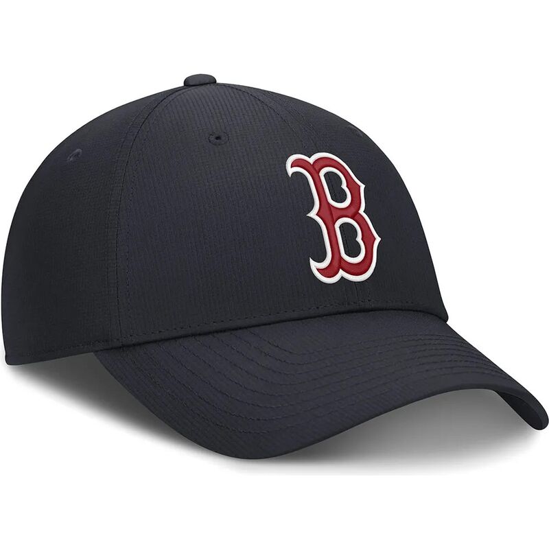 casquette-courbee-bleue-marine-ajustable-club-structured-uv-poly-ripstop-boston-red-sox-mlb-nike
