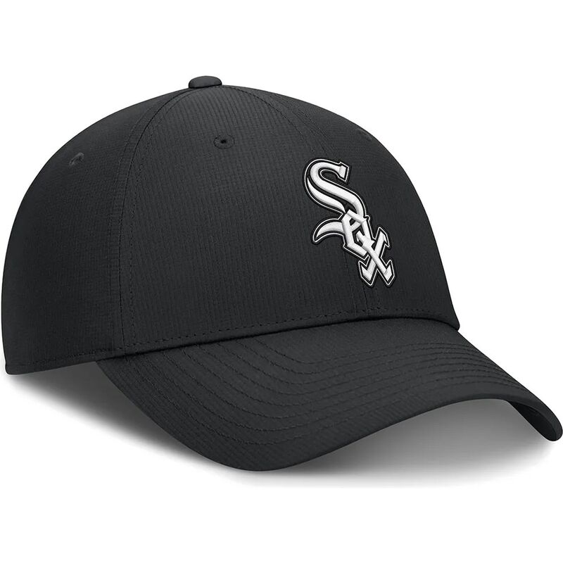 casquette-courbee-noire-ajustable-club-structured-uv-poly-ripstop-chicago-white-sox-mlb-nike casquette-courbee-noire-ajustable-club-structured-uv-poly-ripstop-chicago-white-sox-mlb-nike