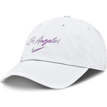 Шапка извита бяла регулируема Mothers Day Club Unstructured Organic Cotton на Los Angeles Dodgers MLB от Nike