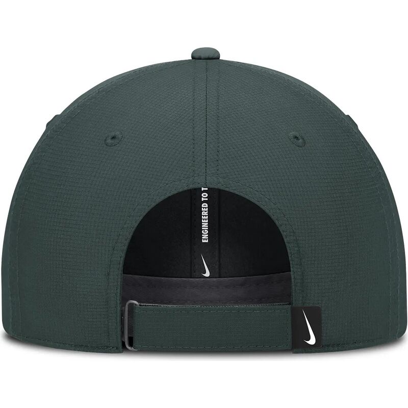 grune-verstellbare-gebogene-kappe-club-structured-uv-poly-ripstop-von-oakland-athletics-mlb-von-nike
