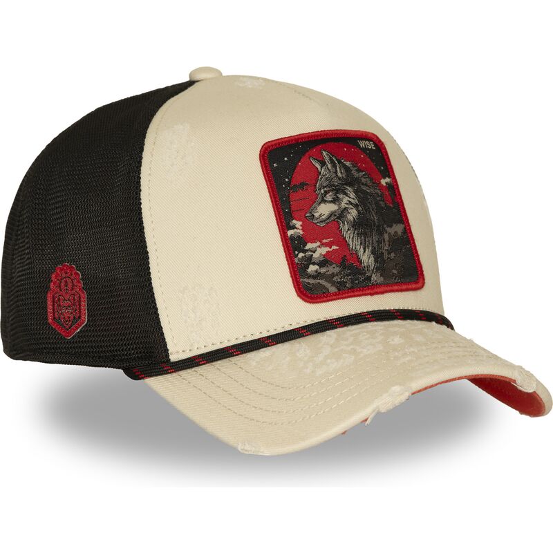 trucker-cap-beige-und-schwarz-wolf-wise-bea3-wisb-beasts-von-capslab