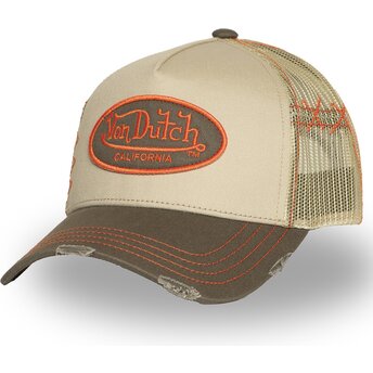 Шапка извита тракер бежов снапбек USED 06 от Von Dutch