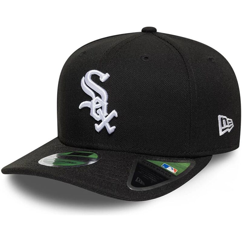 shapka-izvita-cherna-snapbek-9seventy-stretch-snap-player-replica-na-chicago-white-sox-mlb-ot-new-era