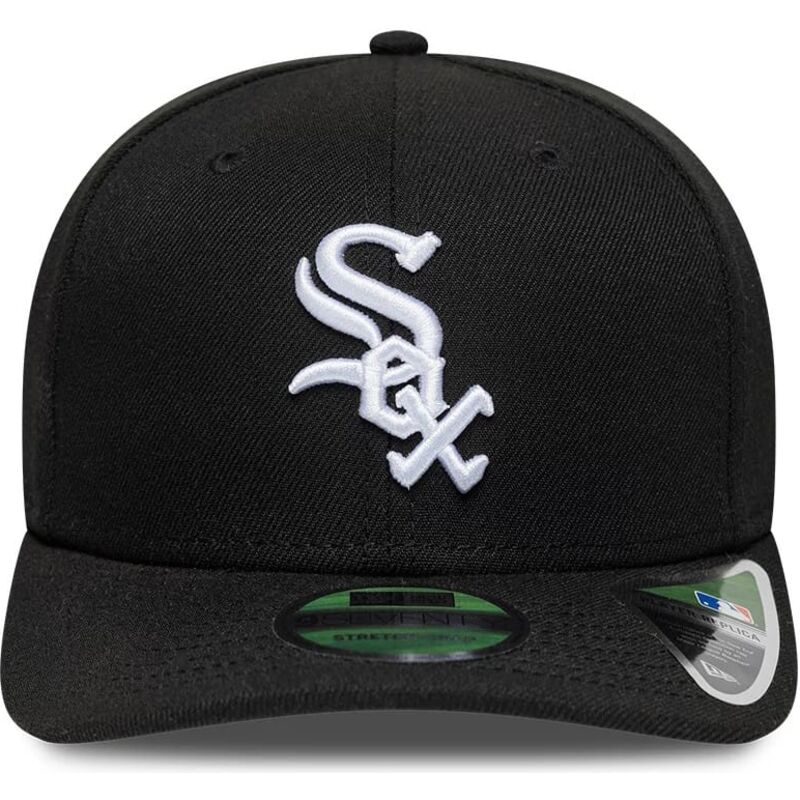 shapka-izvita-cherna-snapbek-9seventy-stretch-snap-player-replica-na-chicago-white-sox-mlb-ot-new-era
