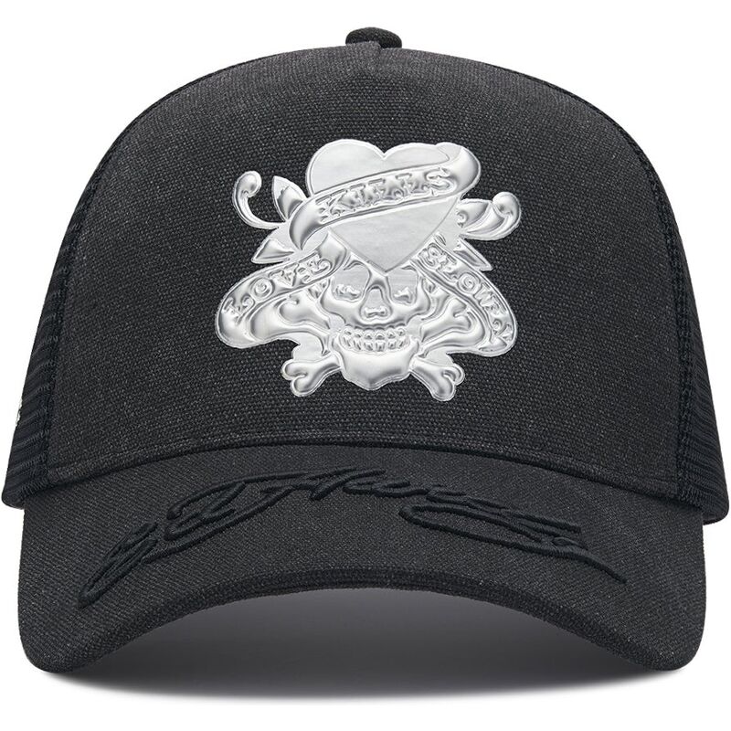 shapka-izvita-traker-cherna-snapbek-love-kills-slowly-washed-ot-ed-hardy