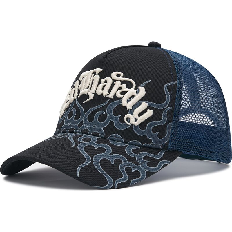 shapka-izvita-traker-cherna-snapbek-flaming-ot-ed-hardy