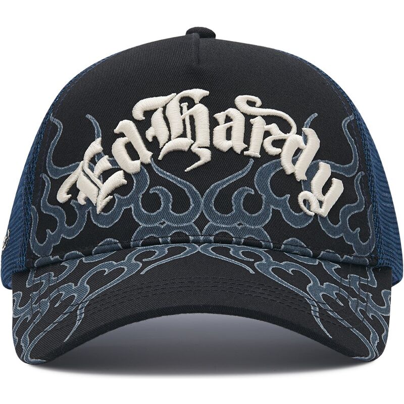 shapka-izvita-traker-cherna-snapbek-flaming-ot-ed-hardy