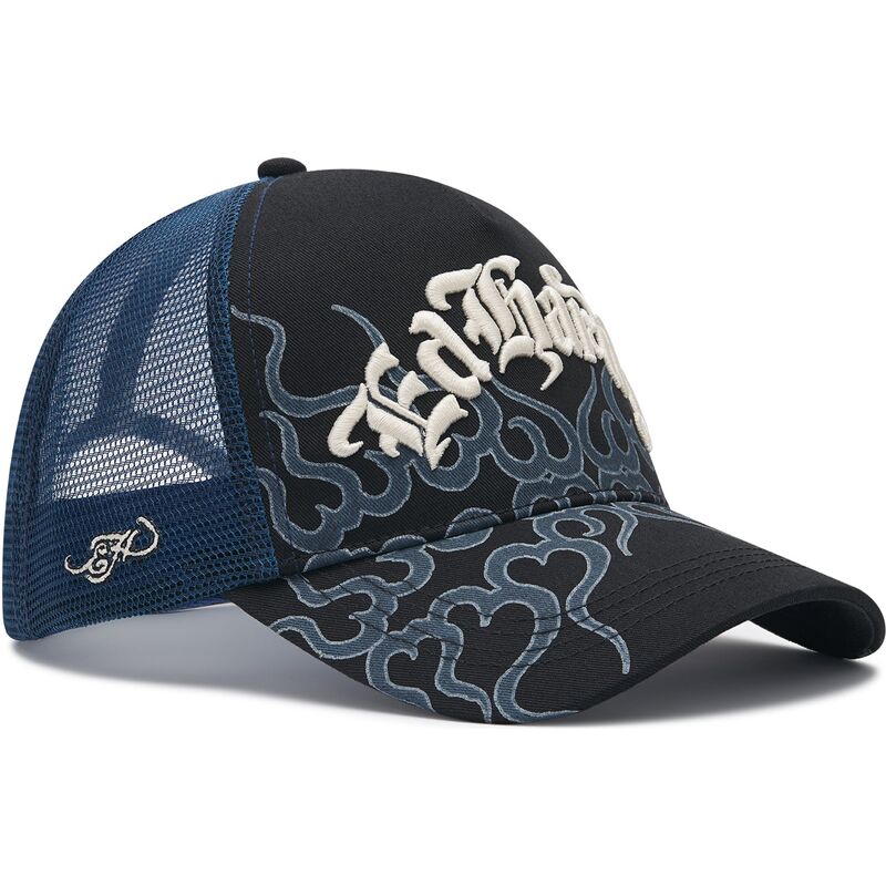 shapka-izvita-traker-cherna-snapbek-flaming-ot-ed-hardy