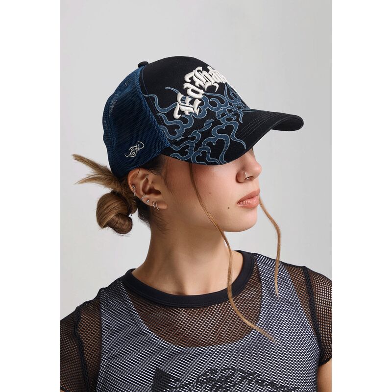 shapka-izvita-traker-cherna-snapbek-flaming-ot-ed-hardy
