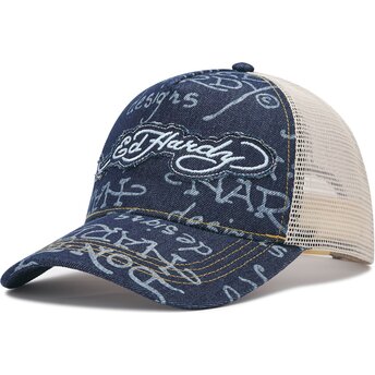 Шапка извита тракер тъмносин снапбек Don Denim от Ed Hardy