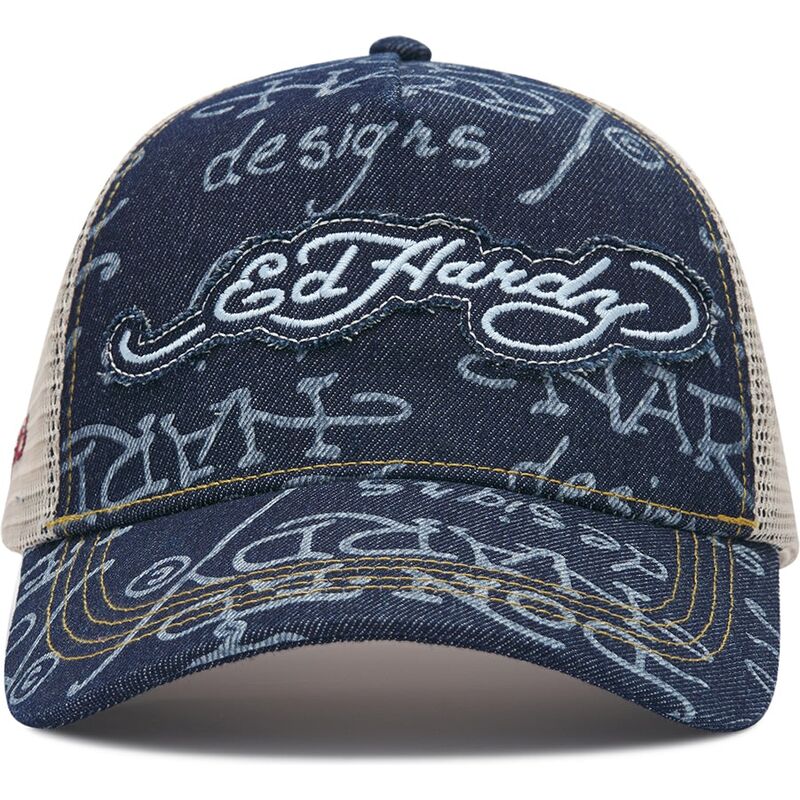 shapka-izvita-traker-tmnosin-snapbek-don-denim-ot-ed-hardy