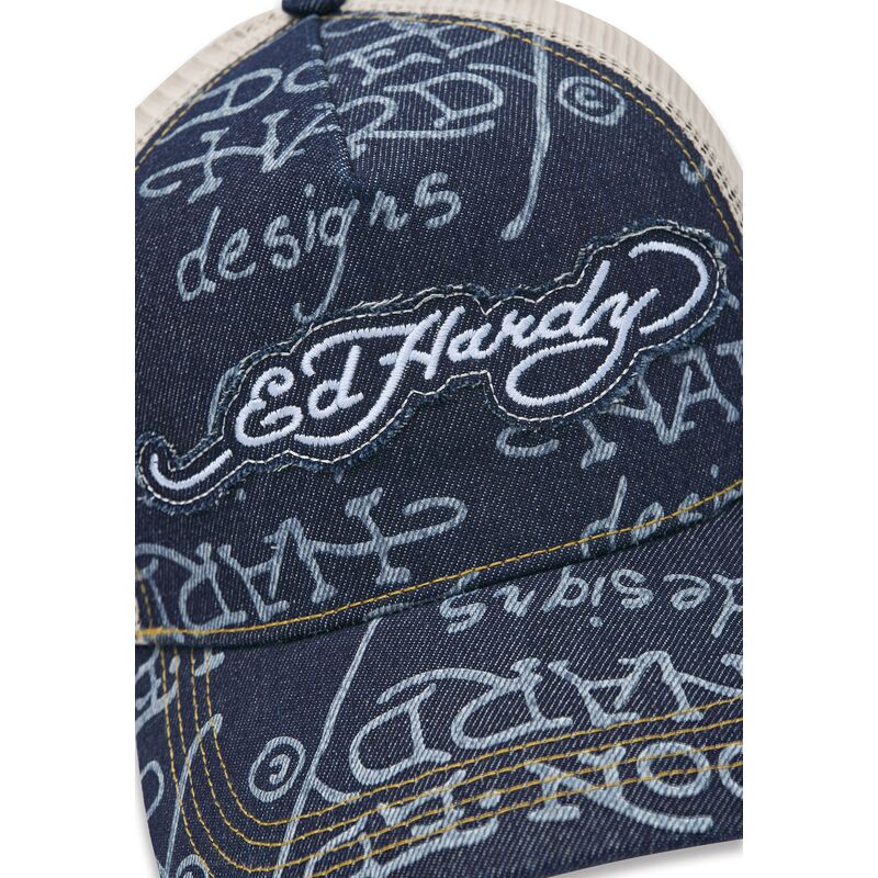 shapka-izvita-traker-tmnosin-snapbek-don-denim-ot-ed-hardy