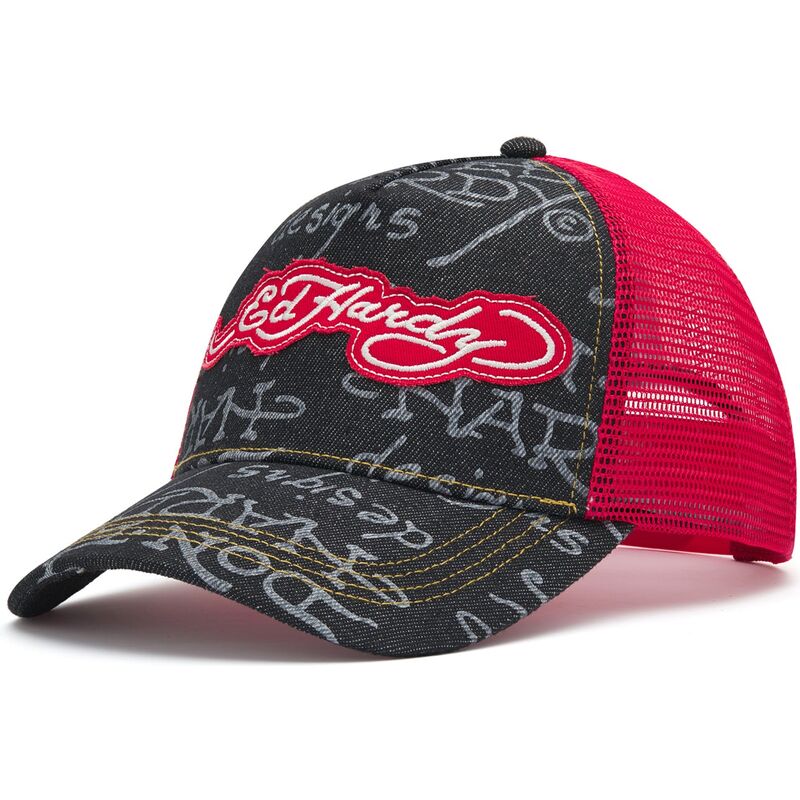 shapka-izvita-traker-cherna-snapbek-don-denim-ot-ed-hardy