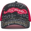 shapka-izvita-traker-cherna-snapbek-don-denim-ot-ed-hardy