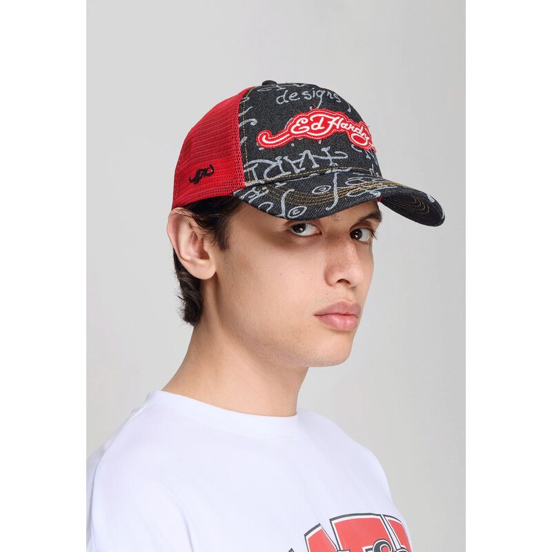 shapka-izvita-traker-cherna-snapbek-don-denim-ot-ed-hardy