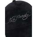 shapka-izvita-traker-cherna-snapbek-core-silver-diamante-velour-ot-ed-hardy