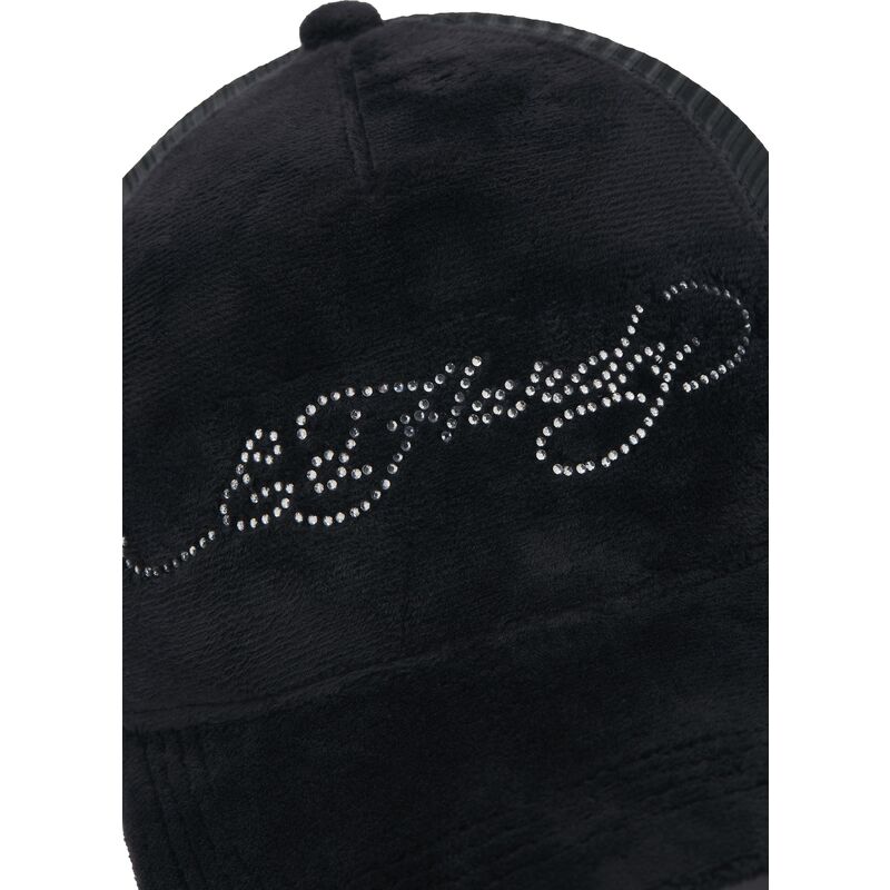shapka-izvita-traker-cherna-snapbek-core-silver-diamante-velour-ot-ed-hardy