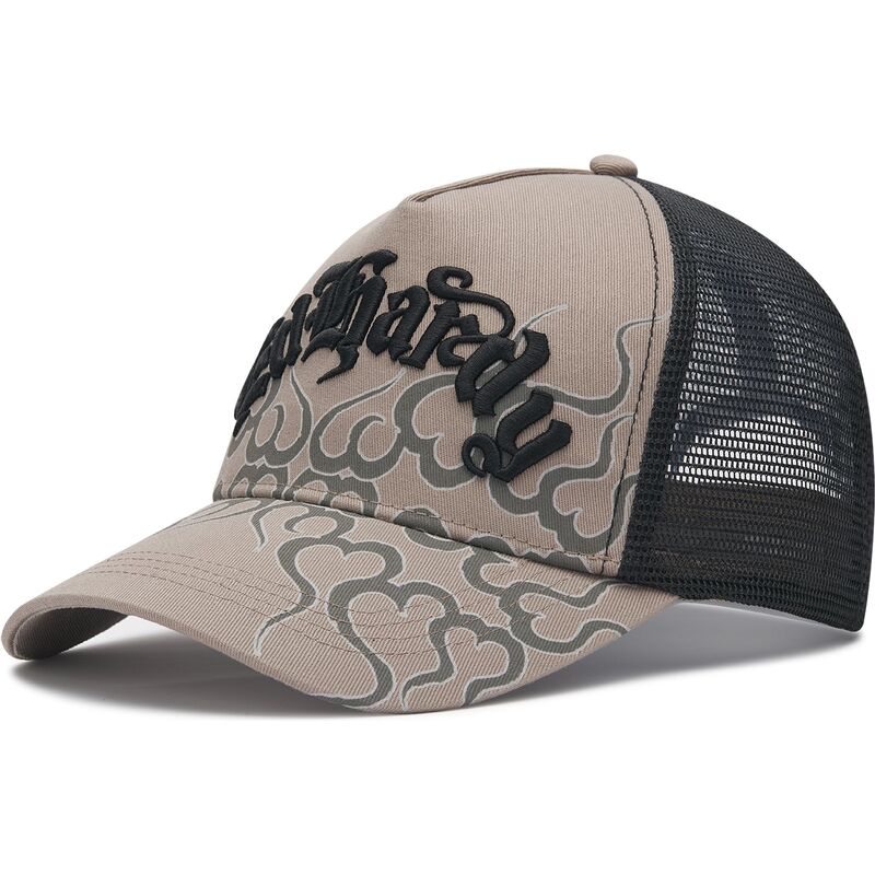 shapka-izvita-traker-siv-snapbek-flaming-ot-ed-hardy