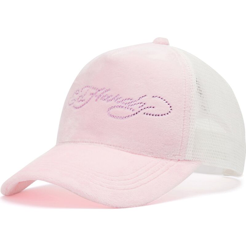 shapka-izvita-traker-roza-snapbek-diamante-velour-ot-ed-hardy