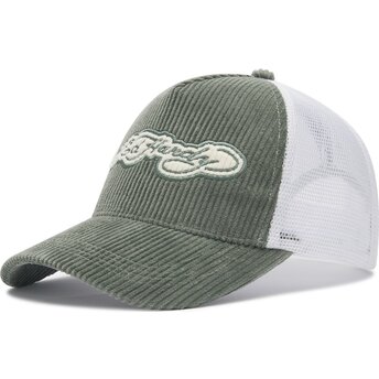 Шапка извита тракер зелена снапбек Embroidery Applique Cord от Ed Hardy