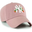 shapka-izvita-roza-reguliruem-za-deca-clean-up-icon-alt-strawberry-na-new-york-yankees-mlb-ot-47-brand