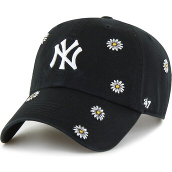 Шапка извита черна регулируем за деца Clean Up Scatter на New York Yankees MLB от 47 Brand