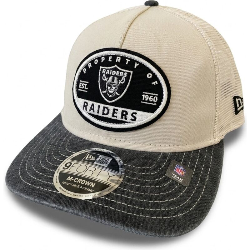 shapka-izvita-traker-bezhov-snapbek-9forty-m-crown-a-frame-fray-na-las-vegas-raiders-nfl-ot-new-era