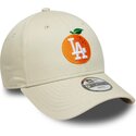 shapka-izvita-bezhov-reguliruem-za-deca-9forty-fruit-icon-orange-na-los-angeles-dodgers-mlb-ot-new-era