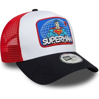 Шапка извита тракер многоцветен снапбек за деца A Frame Patch на Superman DC Comics от New Era