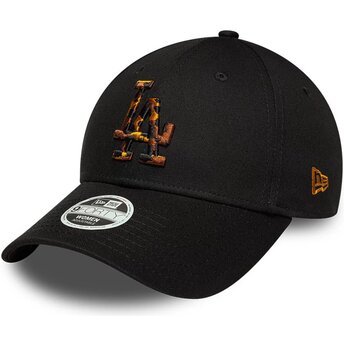 Шапка извита черна регулируем 9FORTY Tort Infill на Los Angeles Dodgers MLB от New Era