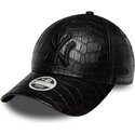 shapka-izvita-cherna-reguliruem-9forty-pu-pattern-na-new-york-yankees-mlb-ot-new-era