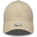 shapka-izvita-bezhov-snapbek-9forty-m-crown-winter-borg-na-los-angeles-dodgers-mlb-ot-new-era