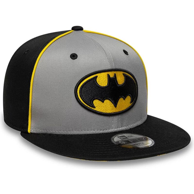 shapka-ploska-siv-snapbek-za-deca-9fifty-piping-na-batman-dc-comics-ot-new-era