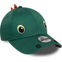 shapka-izvita-zelena-snapbek-za-deca-9forty-dino-face-ot-new-era