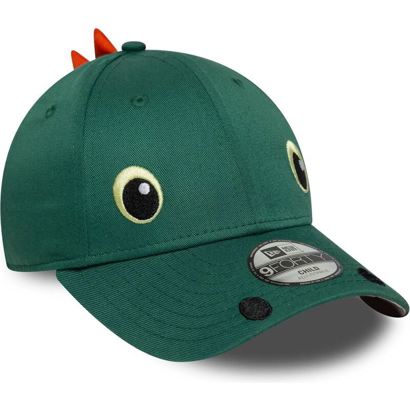 shapka-izvita-zelena-snapbek-za-deca-9forty-dino-face-ot-new-era