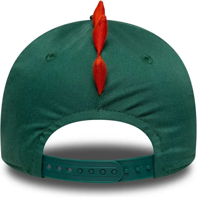 shapka-izvita-zelena-snapbek-za-deca-9forty-dino-face-ot-new-era