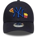 shapka-izvita-tmnosin-reguliruem-za-deca-9forty-food-icon-na-new-york-yankees-mlb-ot-new-era
