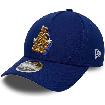 Шапка извита синя снапбек 9FORTY M-Crown A Frame Emblem на Los Angeles Dodgers MLB от New Era