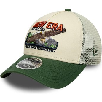 Шапка извита тракер зелена снапбек 9FORTY M-Crown A Frame Graphic от New Era