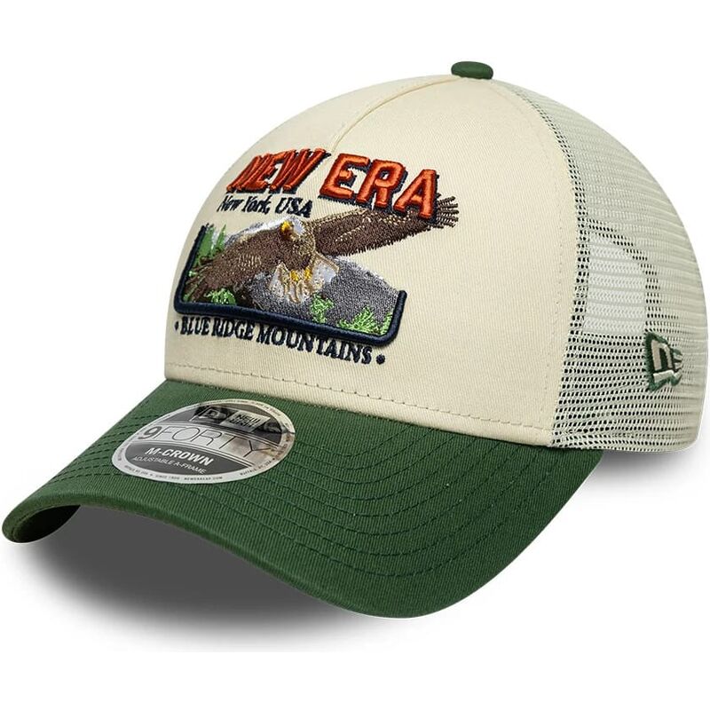 shapka-izvita-traker-zelena-snapbek-9forty-m-crown-a-frame-graphic-ot-new-era