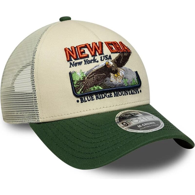 shapka-izvita-traker-zelena-snapbek-9forty-m-crown-a-frame-graphic-ot-new-era