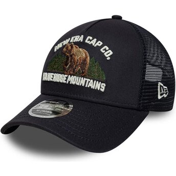 Шапка извита тракер тъмносин снапбек 9FORTY M-Crown A Frame Graphic на Blue Ridge Mountains от New Era