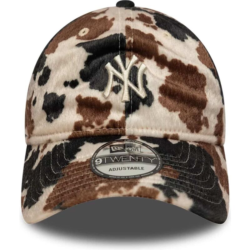 shapka-izvita-kafyav-reguliruem-9twenty-animal-print-na-new-york-yankees-mlb-ot-new-era