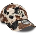 shapka-izvita-kafyav-reguliruem-9twenty-animal-print-na-new-york-yankees-mlb-ot-new-era