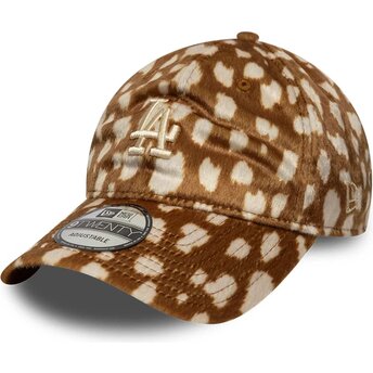 Шапка извита кафяв регулируем 9TWENTY Animal Print на Los Angeles Dodgers MLB от New Era