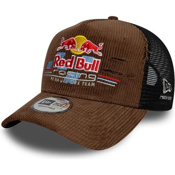 Шапка извита тракер кафяв снапбек A Frame Distressed Cord на Red Bull Racing Formula 1 от New Era