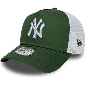 Шапка извита тракер зелена снапбек A Frame League Essential на New York Yankees MLB от New Era