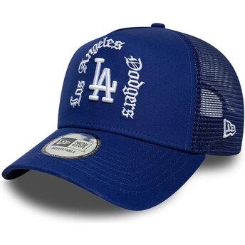 Шапка извита тракер синя снапбек A Frame Wordmark на Los Angeles Dodgers MLB от New Era